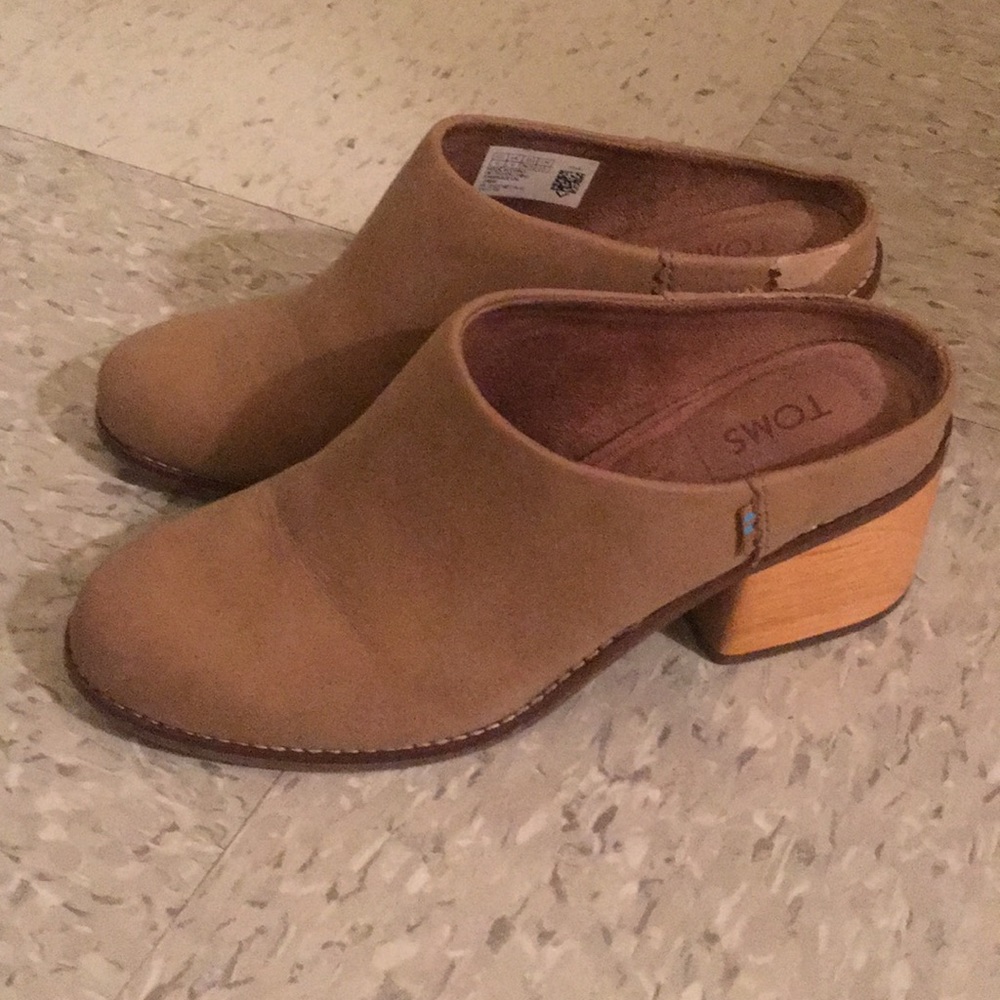 TOMS Suede Mules (only worn once)